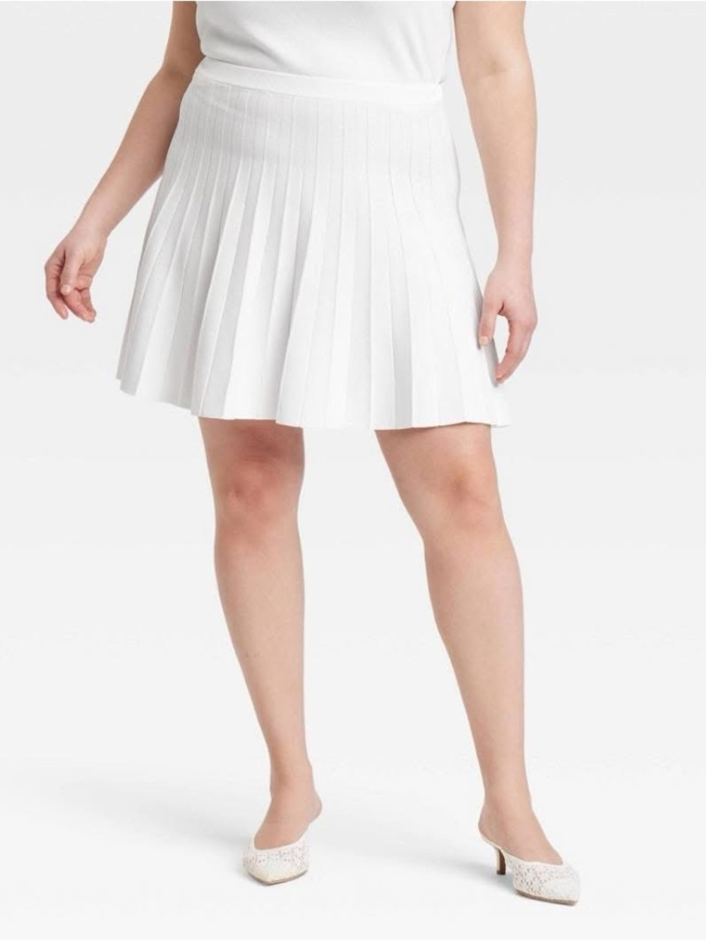 Women's Pleated Mini Sweater Skirt - a New Day™